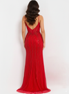 Jovani 43221 Illusion V-neck Sleeveless Long Dress