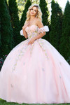 Jovani 43231 Off The Shoulder 3D Floral Applique Ball Gown