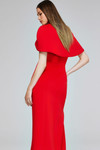 Jovani 06538 Satin Cape Off-Shoulder Sleeveless Long Gown