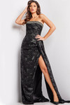 Jovani 23892 Embellished Bodice Strapless High Slit Gown