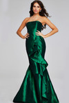 Jovani 39368 Satin Ruffles Strapless Sleeveless Mermaid Gown