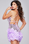 Jovani 37587 Organza Sequin Tulle Embellished Short Dress