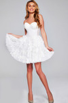 Jovani 38248 Tulle Sleeveless Sweetheart Neck Short Dress