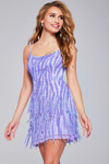 Jovani 39628 Sequin Tulle Scoop Neck Sleeveless Short Dress