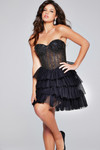 Jovani 39629 Beaded Sweetheart Neck Strapless Short Dress