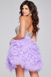 Jovani 39748 Sequin Tulle Ruffles Embellished Short Dress