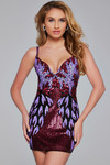 Jovani 39907 Sequin Beaded Embellished V-Neck Short Dress