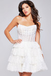 Jovani 40030 Sequin Sweetheart Neck Strapless Short Dress