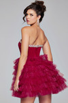 Jovani 40352 Tulle Velvet Embellished Beaded Short Dress