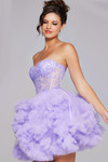 Jovani 40628 Tulle Strapless Sweetheart Neck Short Dress