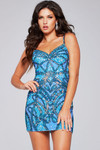 Jovani 40916 Sequin Beaded V-Neck Sleeveless Short Dress