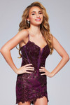 Jovani 40922 Sequin Embellish V-Neck Sleeveless Short Dress