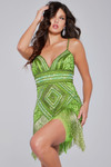 Jovani 41101 Sequin Fringe V-Neck Sleeveless Short Dress
