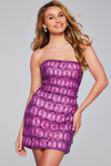Jovani 42197 Chiffon Beaded Sequin Strapless Short Dress