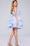 Jovani 42340 Tulle Strapless Sweetheart Neck Short Dress