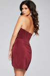 Jovani 42493 Satin Sweetheart Neck Strapless Short Dress