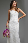Jovani JB40608 Lace Sequin Embellish Strapless Bridal Dress