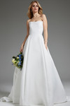 Jovani JB42346 Satin Strapless Sleeveless Bridal Dress