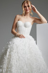 Jovani JB26295 Organza Pailette Skirt Strapless Bridal Gown