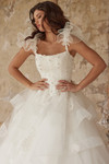 Jovani JB37575 Tulle Square Neck Beaded Bodice Bridal Gown