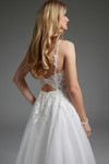 Jovani JB40513 Tulle Beaded V-Neck Sleeveless Bridal Gown