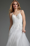 Jovani JB40513 Tulle Beaded V-Neck Sleeveless Bridal Gown