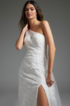 Jovani JB37601 Lace One Shoulder Sleeveless Bridal Dress
