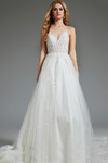Jovani JB07647 Tulle Beaded V-Neck Sleeveless Ballgown