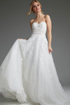 Jovani JB07165 Organza Embellished Strapless Wedding Gown