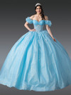 Dancing Queen 1985 Ruffled Sleeves Off-Shoulder Ballgown