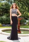 Clarisse 3438 Sparkling Trim Two Piece Knit Dress