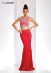 Clarisse 3438 Sparkling Trim Two Piece Knit Dress