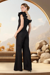 Janique W3037 Floral Off-Shoulder V-Neck Long Jumpsuit