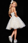 Jovani K1830 Tulle Strapless Sleeveless A-line Short Dress