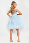 Jovani K1830 Tulle Strapless Sleeveless A-line Short Dress