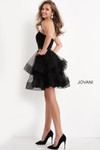 Jovani K03524 Tulle Sheer Layered Strapless Short Dress