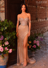 Clarisse 811106 Detachable Off-shoulder Straps Long Dress