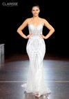 Clarisse 811127 Strapless Illusion Neck Jewels Long Dress