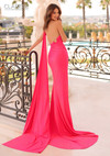 Clarisse 811208 One Shoulder Asymmetric Neck Long Dress