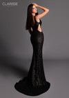 Clarisse 811235 Sequins Sides Cut Out Sleeveless Long Dress