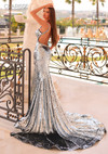 Clarisse 811254 Sequins Halter Top Sleeveless Long Dress