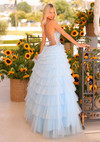 Clarisse 811155 Glittering Ruffles Spaghetti Straps Ballgown
