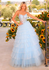 Clarisse 811155 Glittering Ruffles Spaghetti Straps Ballgown