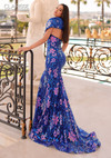 Clarisse 811283 Floral Detachable Shawl Strapless Dress