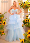 Clarisse 811227 Flowers Feminine Ruffle Strapless Ballgown