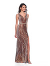 Dave and Johnny 12047 Sequins Illusion Neck Sleeveless Dress