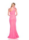 Dave and Johnny 12235 Asymmetric Neckline Fitted Long Dress