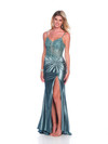 Dave and Johnny 12285 Sequins V-neck Spaghetti Straps Dress