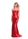 Dave and Johnny 12322 Straight Neck Off Shoulder Long Dress