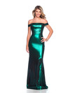 Dave & Johnny 12323 Straight Neck Off Shoulder Long Dress